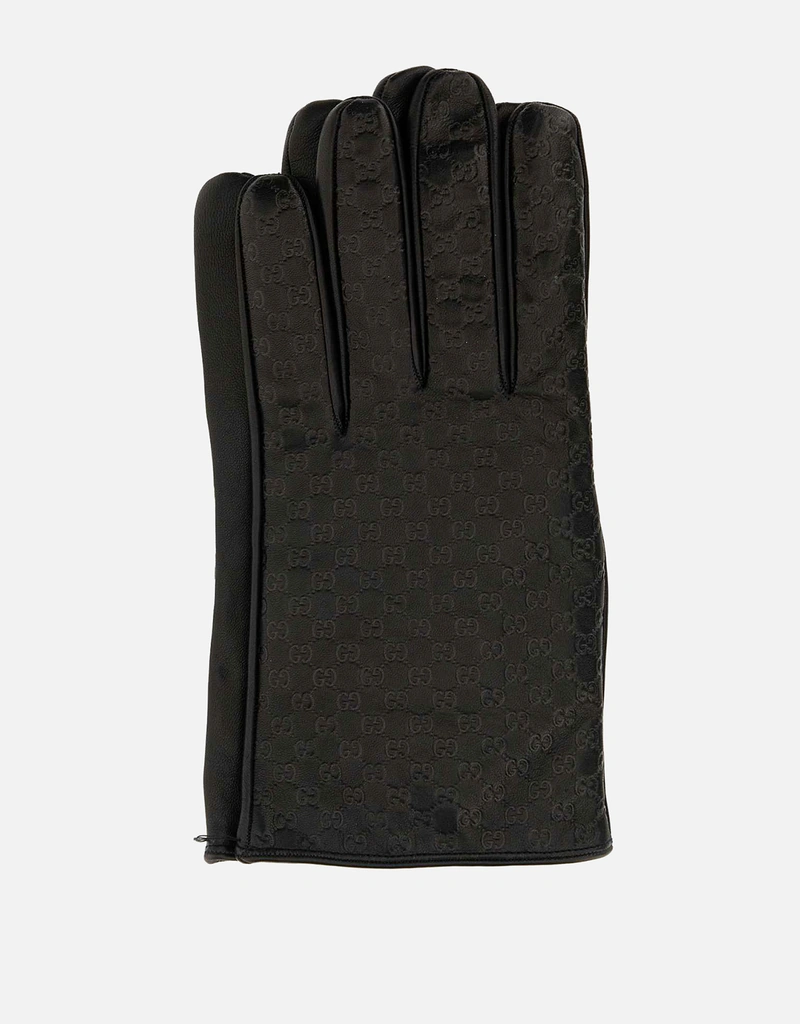 Gucci メンズ エンボス加工GGラムスキンレザーグローブ () IFCHIC.COM Gucci メンズ エンボス加工GGラムスキンレザーグローブ () IFCHIC.COM
