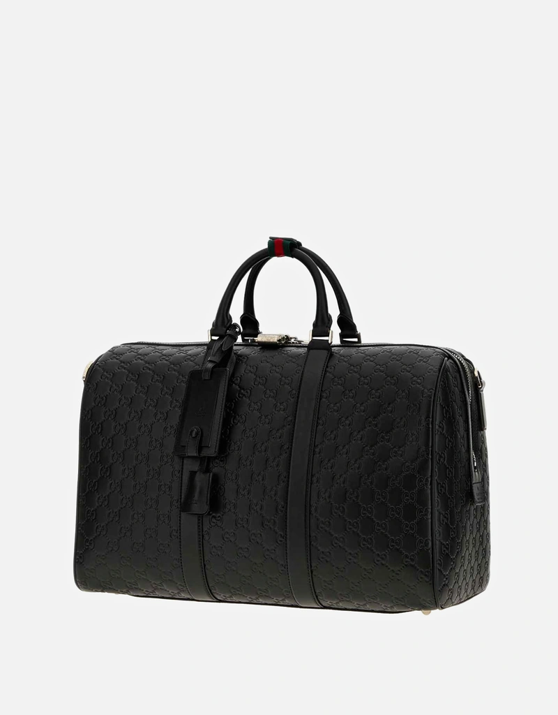 Gucci メンズ レザーエンボスエンブレム トラベルバッグ () IFCHIC.COM Gucci メンズ レザーエンボスエンブレム トラベルバッグ () IFCHIC.COM