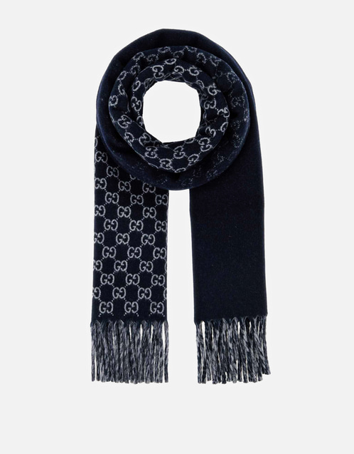 Gucci メンズウールブレンド刺繍スカーフ () IFCHIC.COM