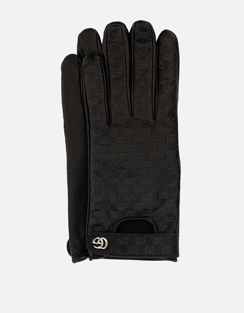 Gucci GGレザーグローブ ダブルG付き () IFCHIC.COM