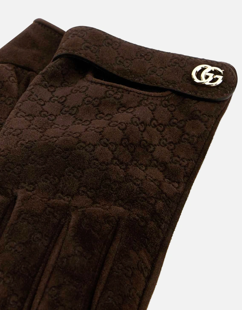 GUCCIブラウンレザー ロンググローブ Gucci GGレザーグローブ () IFCHIC.COM