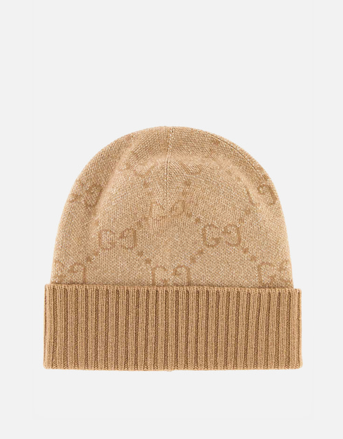 Gucci カシミヤ混紡刺繍ビーニーハット () IFCHIC.COM