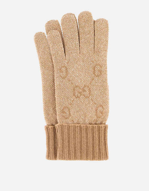 Gucci カシミヤ混紡GG刺繍手袋 () IFCHIC.COM
