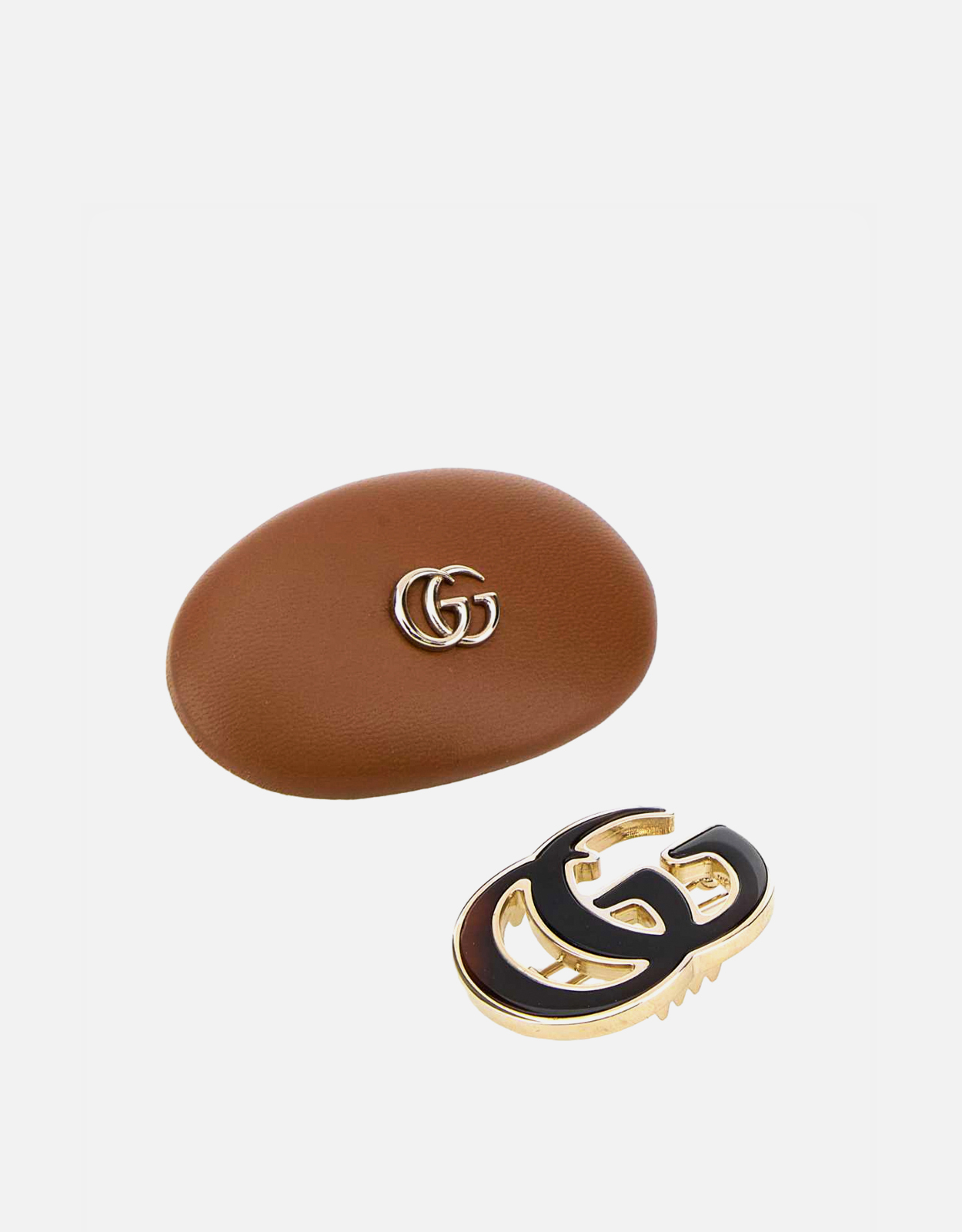 GUCCI ヘアクリップ Gucci マルチカラーレザーとメタルヘアクリップセット () IFCHIC.COM