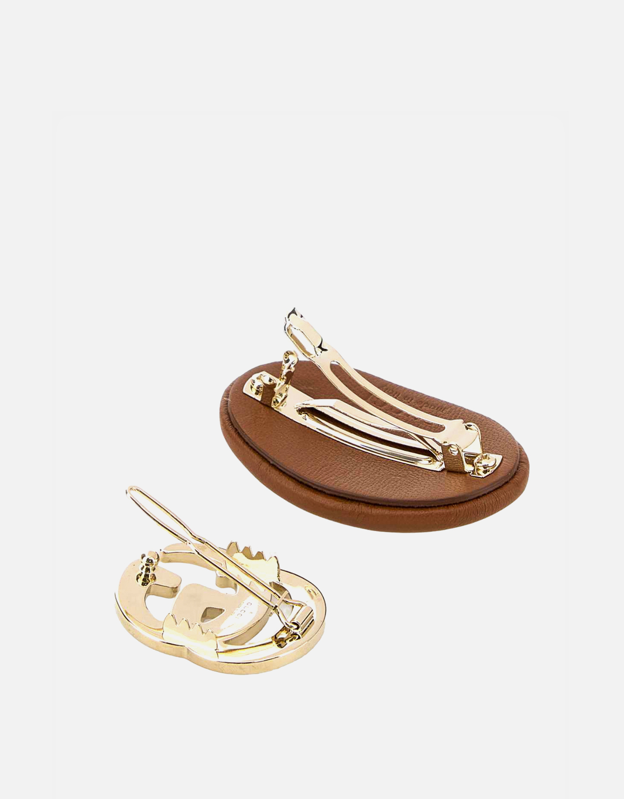 GUCCI ヘアクリップ Gucci マルチカラーレザーとメタルヘアクリップセット () IFCHIC.COM