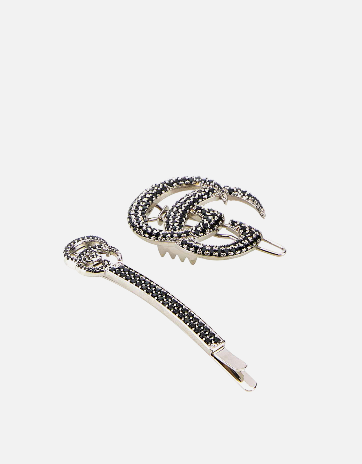 Gucci クリスタル付きダブルGヘアスライドセット () IFCHIC.COM