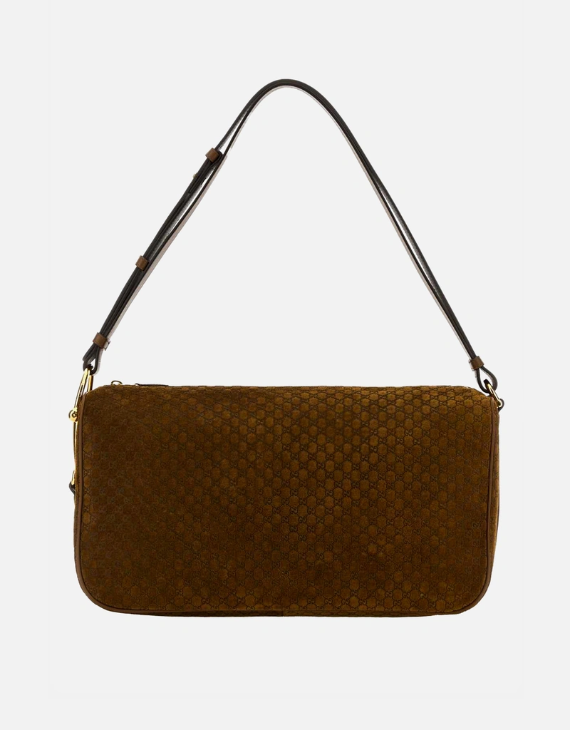 Gucci グッチハーフホースビットラージスエードショルダーバッグ