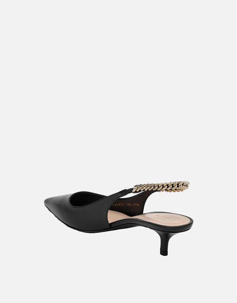 Gucci ブラックレザーパンプス (すべての新品) IFCHIC.COM