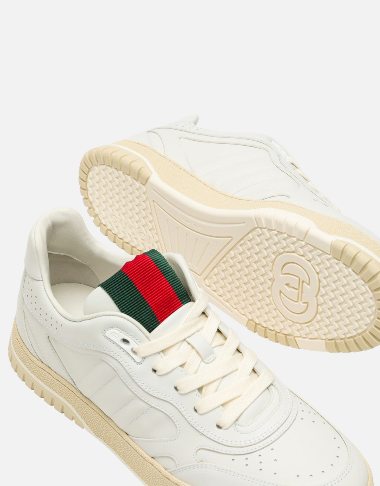 GUCCI リウェブ ローカット レザースニーカー　ボルドー　サイズ9 Gucci レザー ロー リウェブ スニーカー (すべての新品) IFCHIC.COM