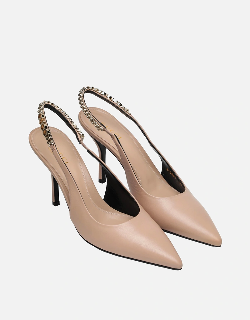 Gucci レザー Slingback パンプス (すべての新品) IFCHIC.COM