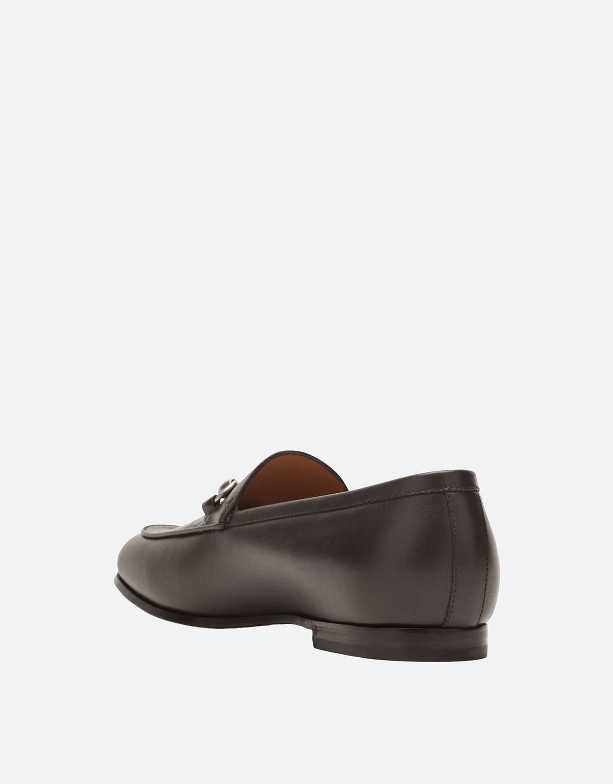 Gucci メンズ ブラウンレザーGGバックルモカシン (シューズ) IFCHIC.COM