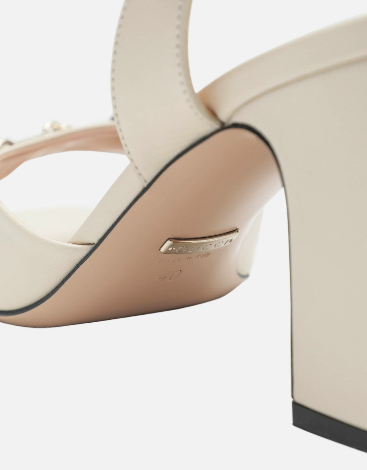 Gucci ホースビットレザーミッドヒールサンダル (すべての新品) IFCHIC.COM