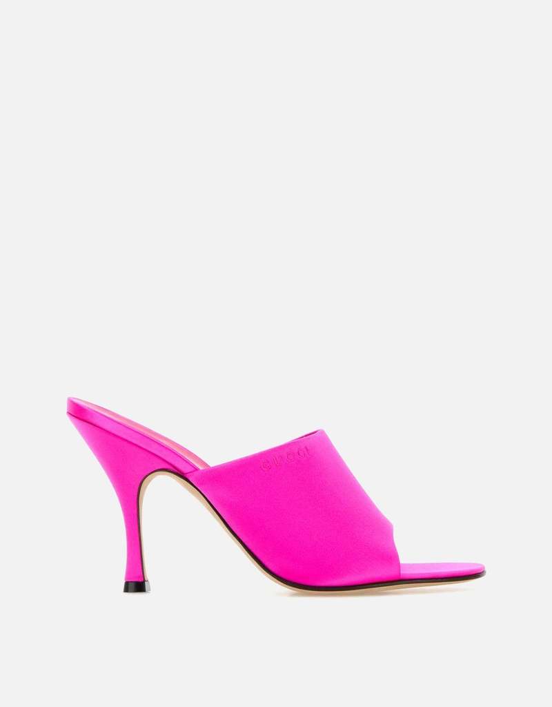 Gucci フクシアサテン スライドサンダル () IFCHIC.COM