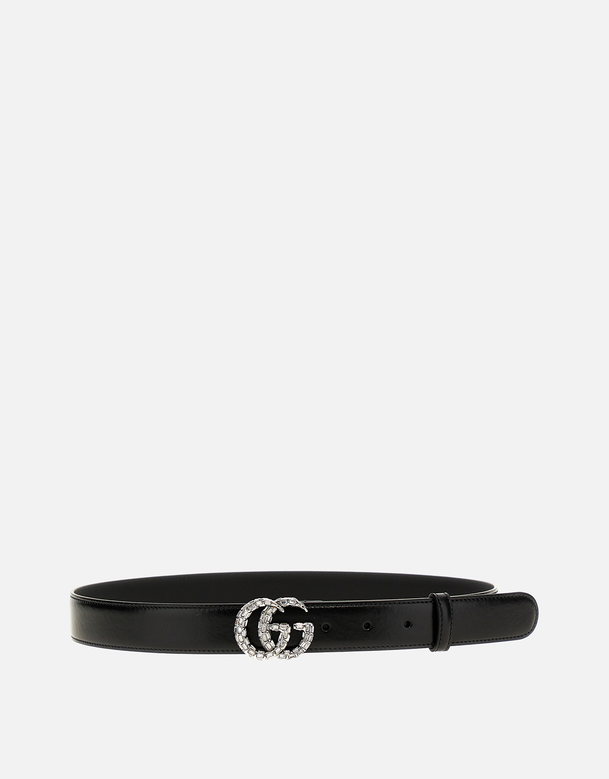 Gucci GGマーモント レザー細ベルト クリスタル付き () IFCHIC.COM
