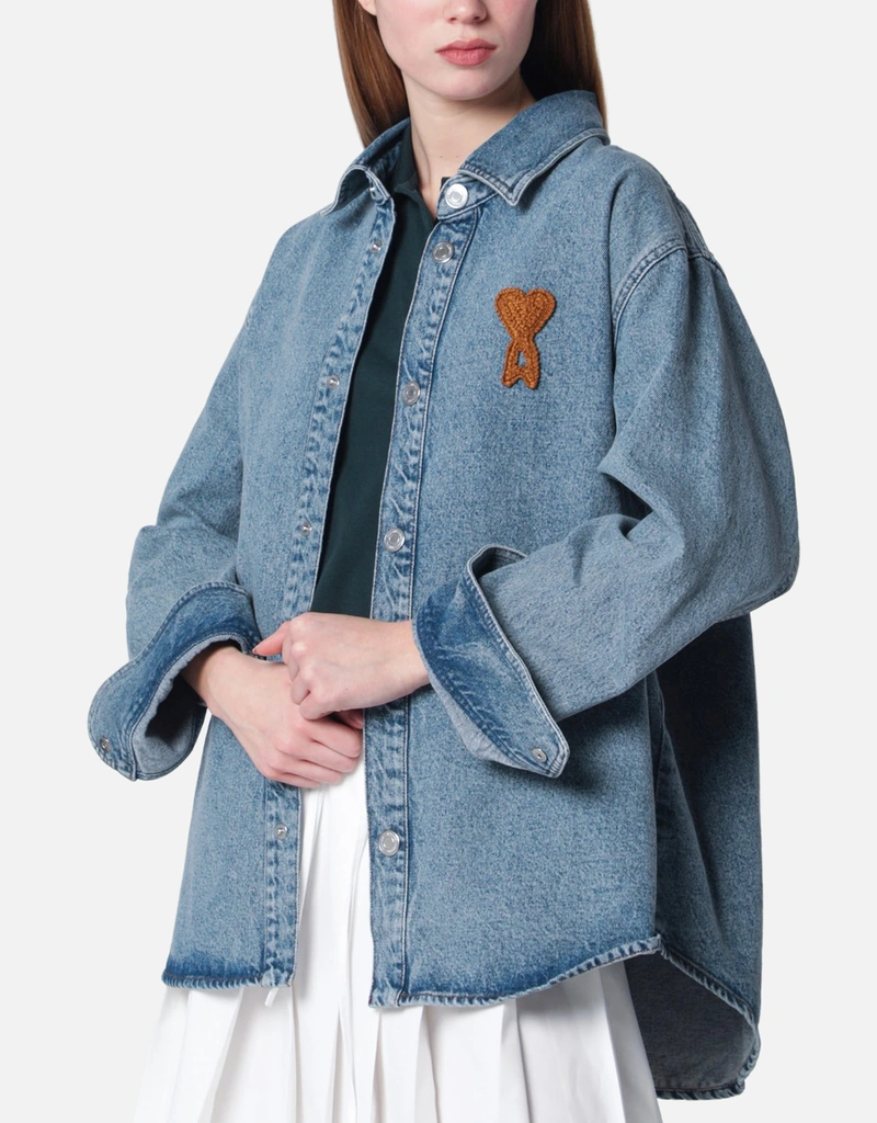 AMI Paris ユニセックスアミドクールインディゴユーズドエフェクト