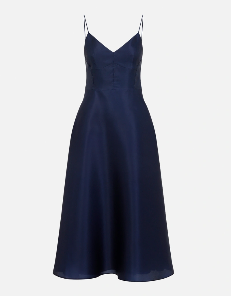 Alberta Ferretti Triple Organza Midi Silk Dress - IT 38