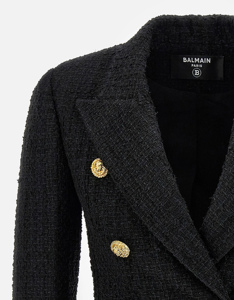 Balmain メリノウールツイードスリムフィット6ボタンジャケット
