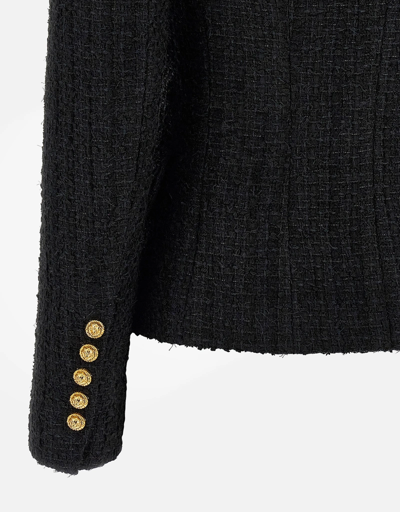 Balmain メリノウールツイードスリムフィット6ボタンジャケット