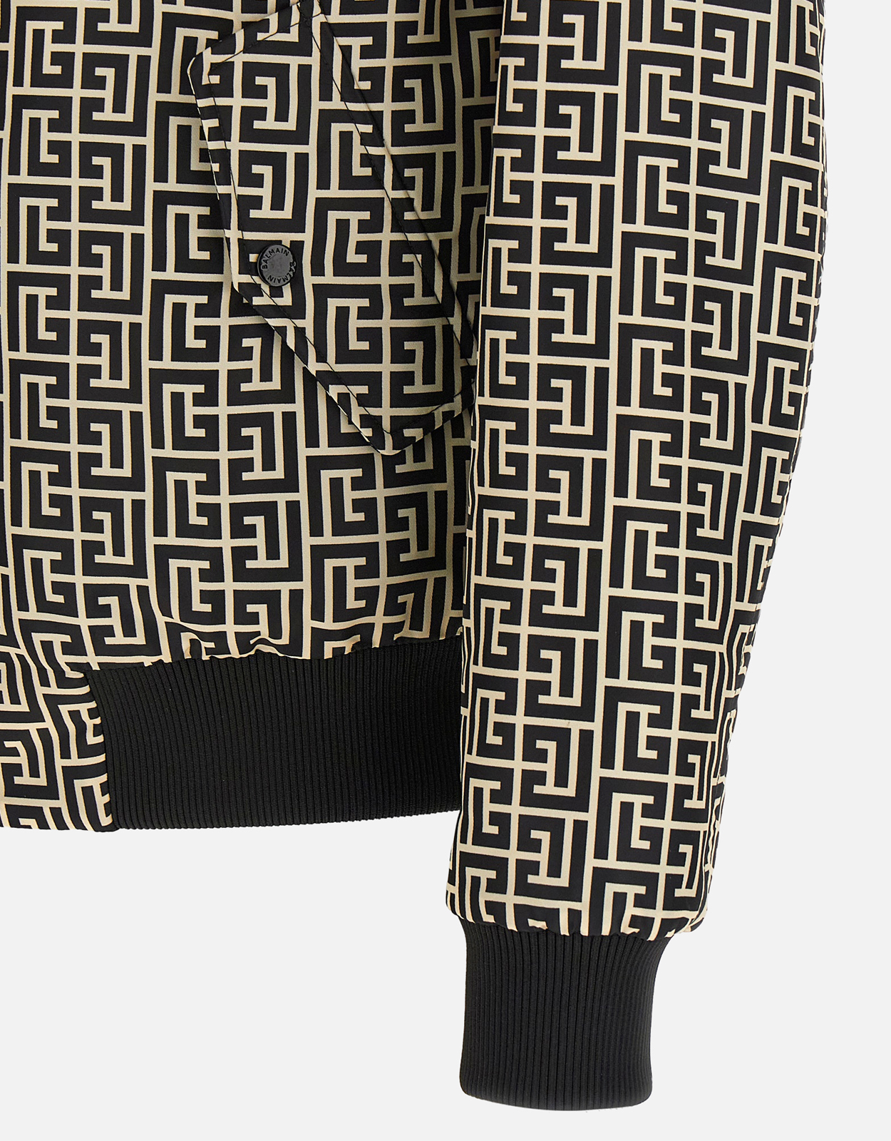 Balmain メンズモノグラムリバーシブルナイロンボンバージャケット