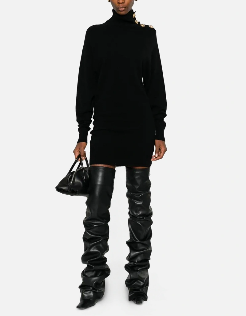 Balmain ショートカシミヤバージンウールルーズフィットセーター