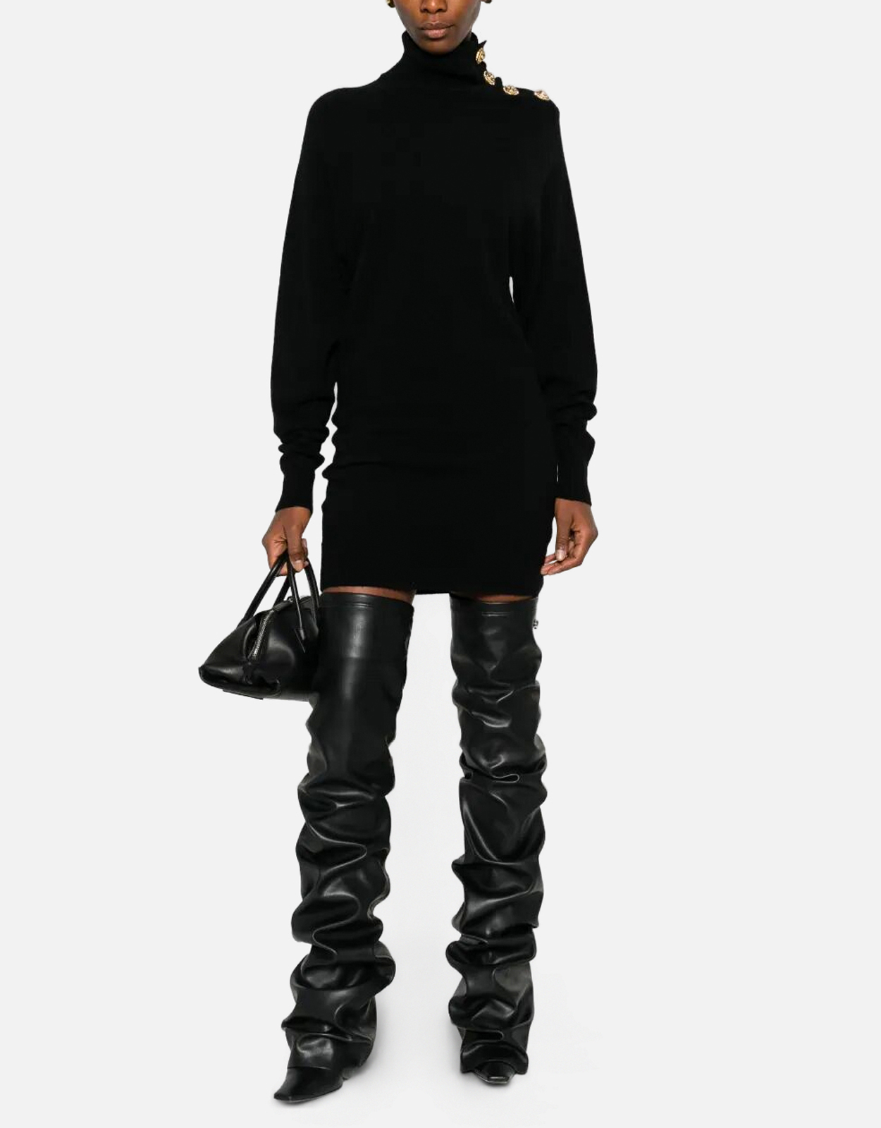 Balmain ショートカシミヤバージンウールルーズフィットセーター