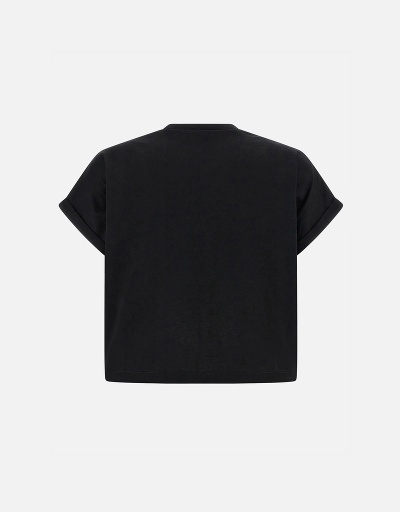 バルマン　ロゴＴシャツ　クロップド Balmain クロップドコットンロゴプリントTシャツ (すべての新品