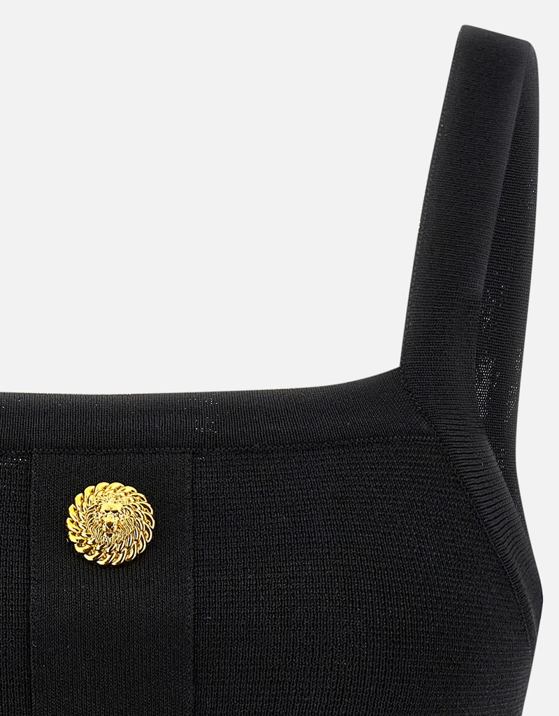 Balmain ボタン付きニットブラトップ (すべての新品) IFCHIC.COM