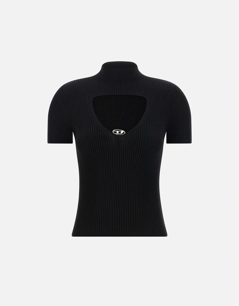 Diesel リブウールモックネック半袖トップ (すべての新品) IFCHIC.COM