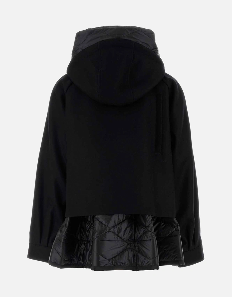 Sacai キルティングナイロンウールインサートフードジャケット (すべて