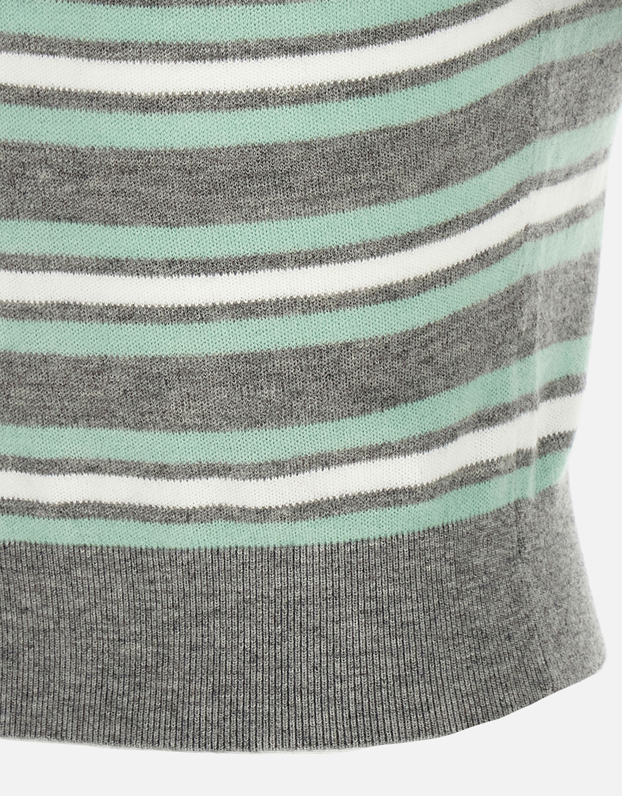 Self-Portrait グレー ストライプ クリスタルトリム ニットセーター