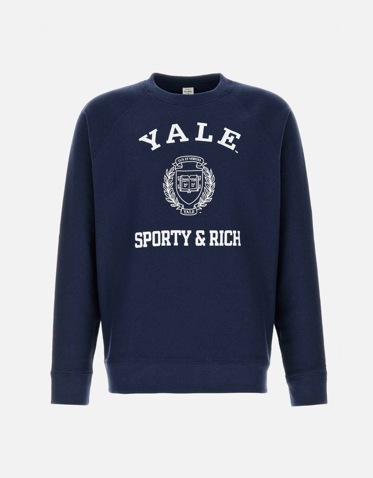 Sporty & Rich メンズコットンポリエステルYaleプリントスウェット