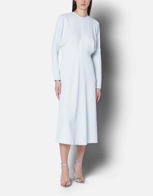 Victoria Beckham アイスブルードルマンスリーブミディドレス (ドレス
