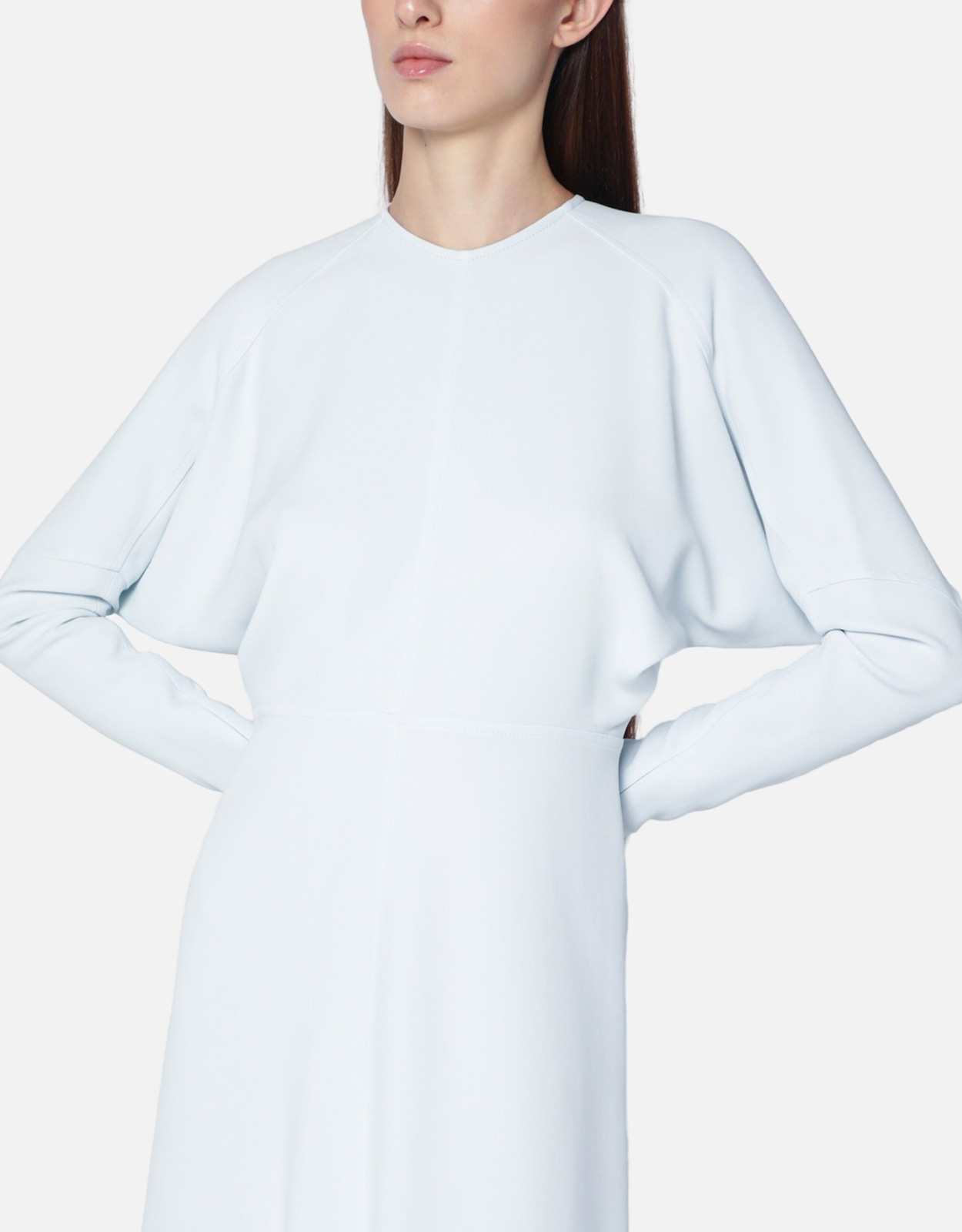 Victoria Beckham アイスブルードルマンスリーブミディドレス (ドレス