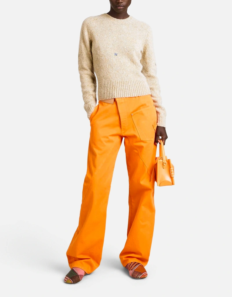 JW Anderson ツイステッドワークウェアブライオレンジコットンジーンズ