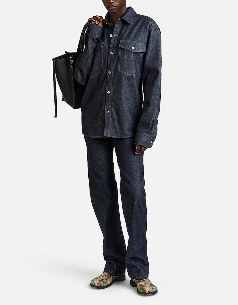 JW Anderson オーバーサイズインディゴデニムシャツ (トップス) IFCHIC.COM