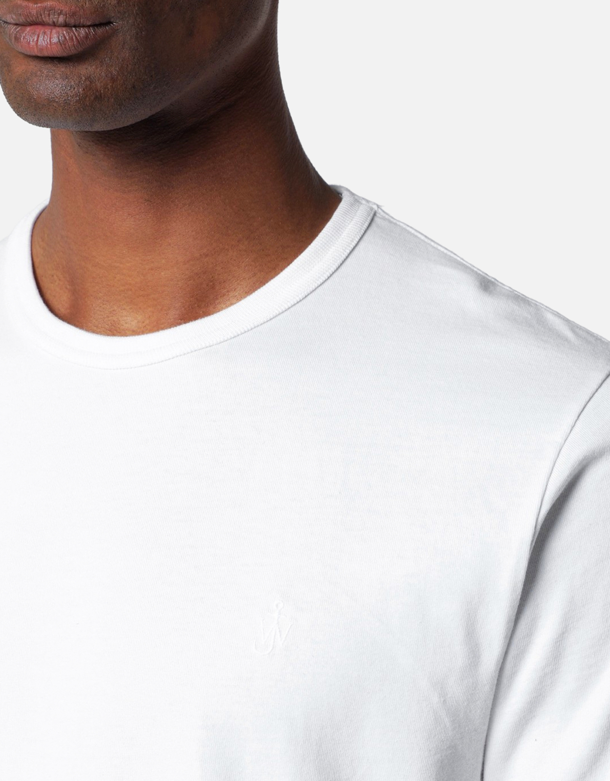 JW Anderson メンズ刺繍アンカーコットンTシャツ (シャツ) IFCHIC.COM