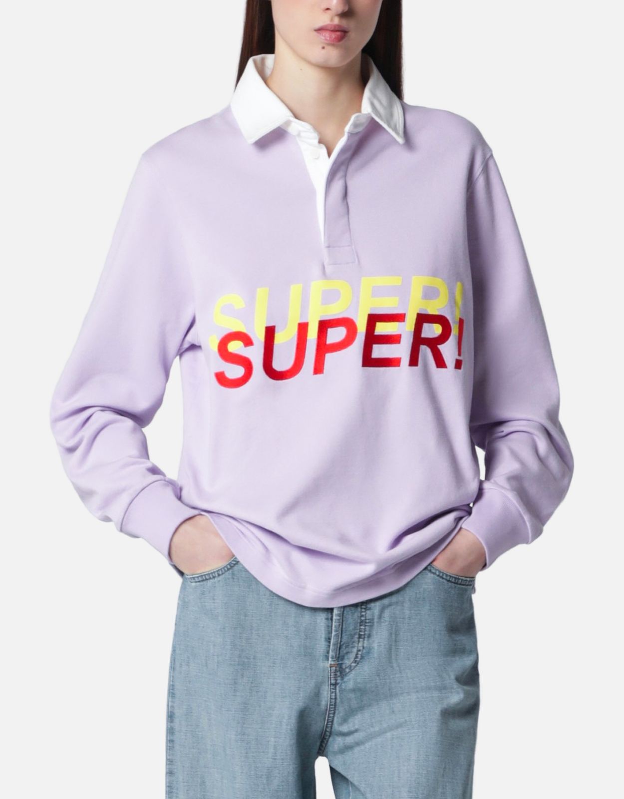 JW Anderson ライラック コットン ポロシャツ (トップス) IFCHIC.COM