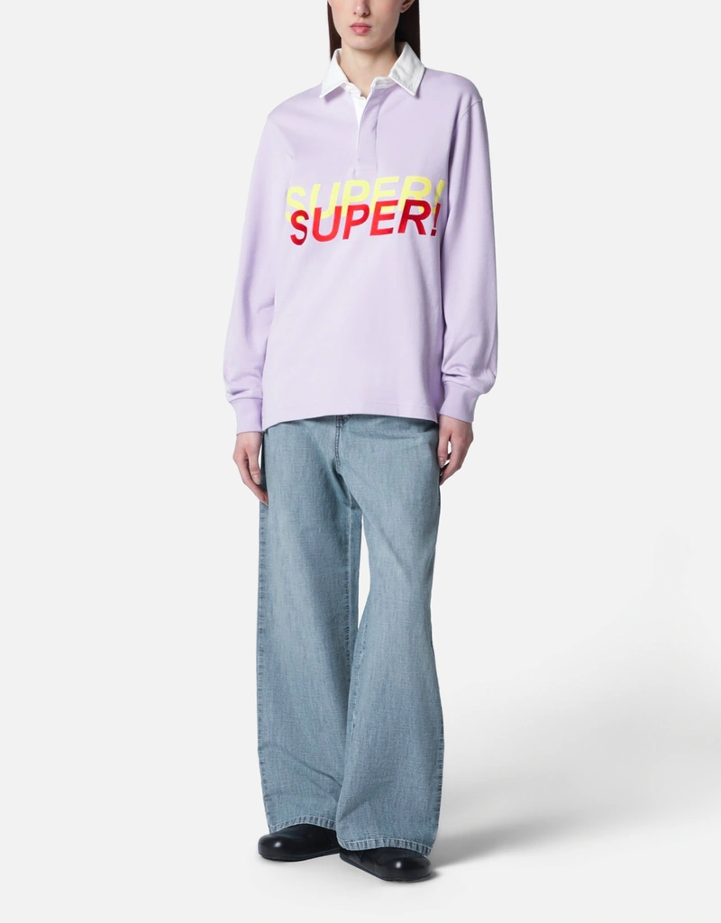 JW Anderson ライラック コットン ポロシャツ (トップス) IFCHIC.COM