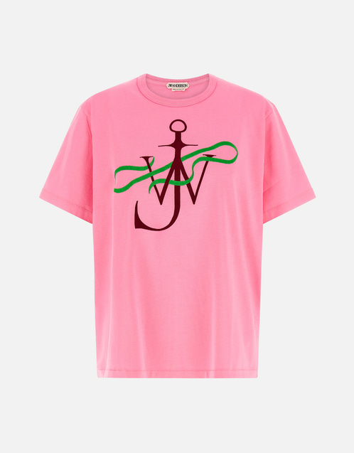 JW Anderson リボンアンカー コットンジャージー クルーネックTシャツ