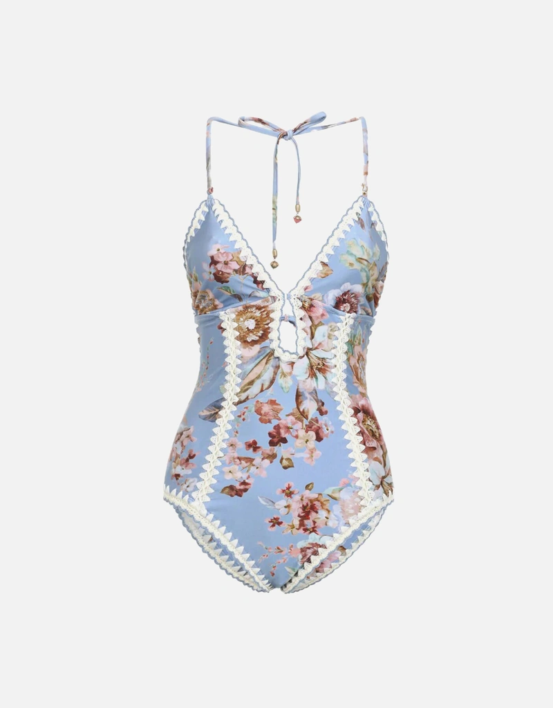 Zimmermann Awaken クロシェキーホールワンピース水着 (すべての新品