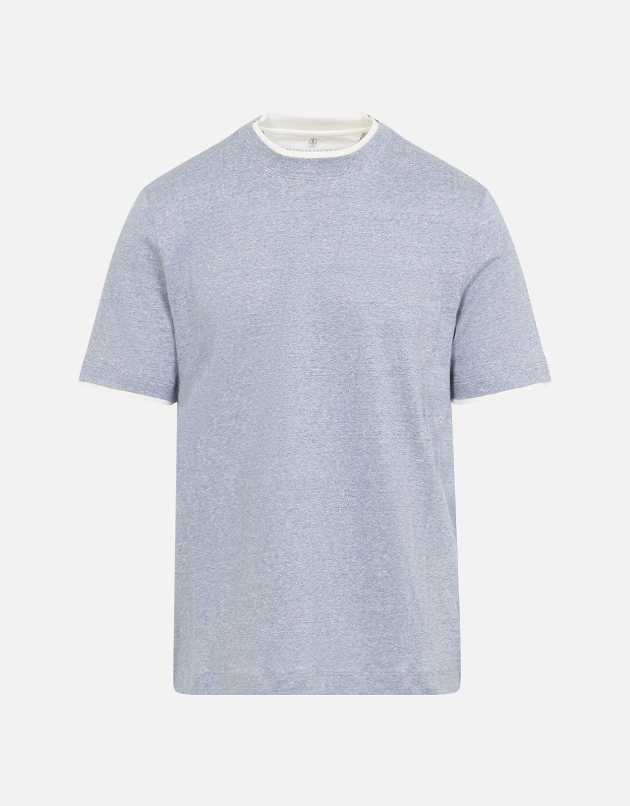 Brunello Cucinelli メンズ バイカラー コットン Tシャツ (すべての