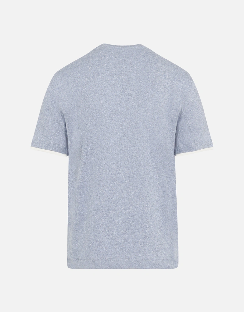 Brunello Cucinelli メンズ バイカラー コットン Tシャツ (すべての
