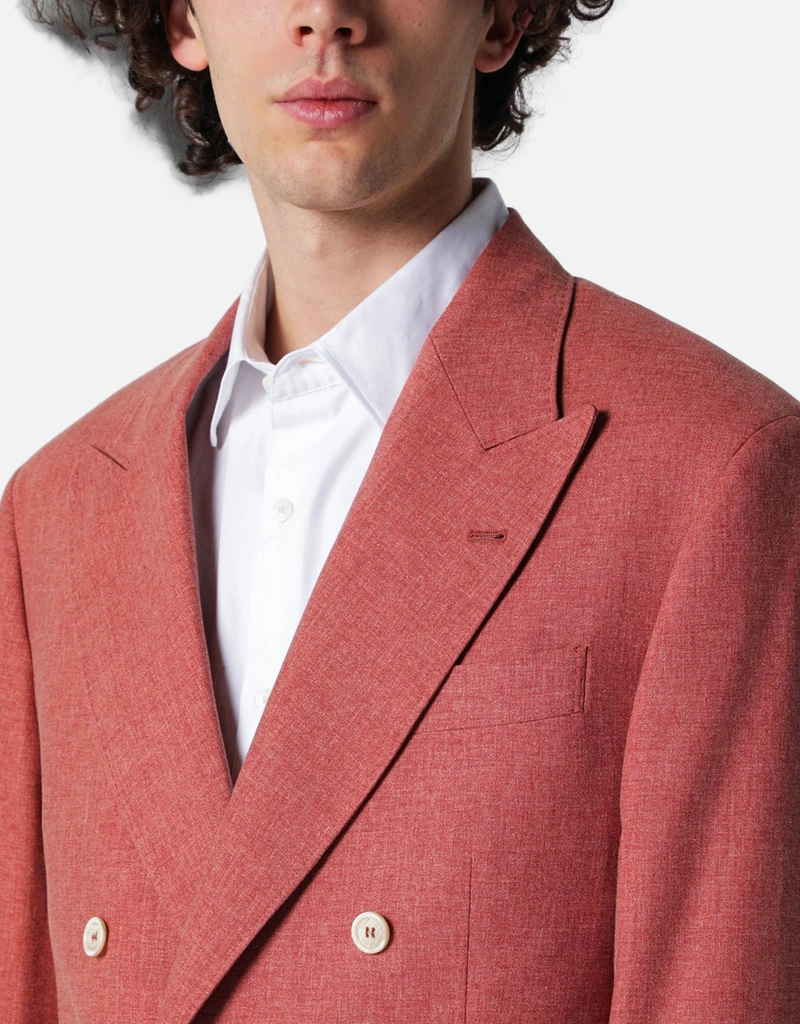 Brunello Cucinelli メンズリネンダブルブレストジャケット (すべての