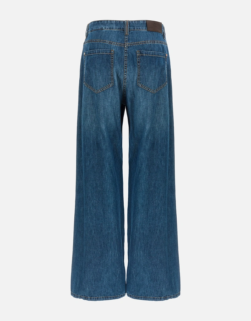 Brunello Cucinelli ワイドレッグコットンジーンズ (すべての新品