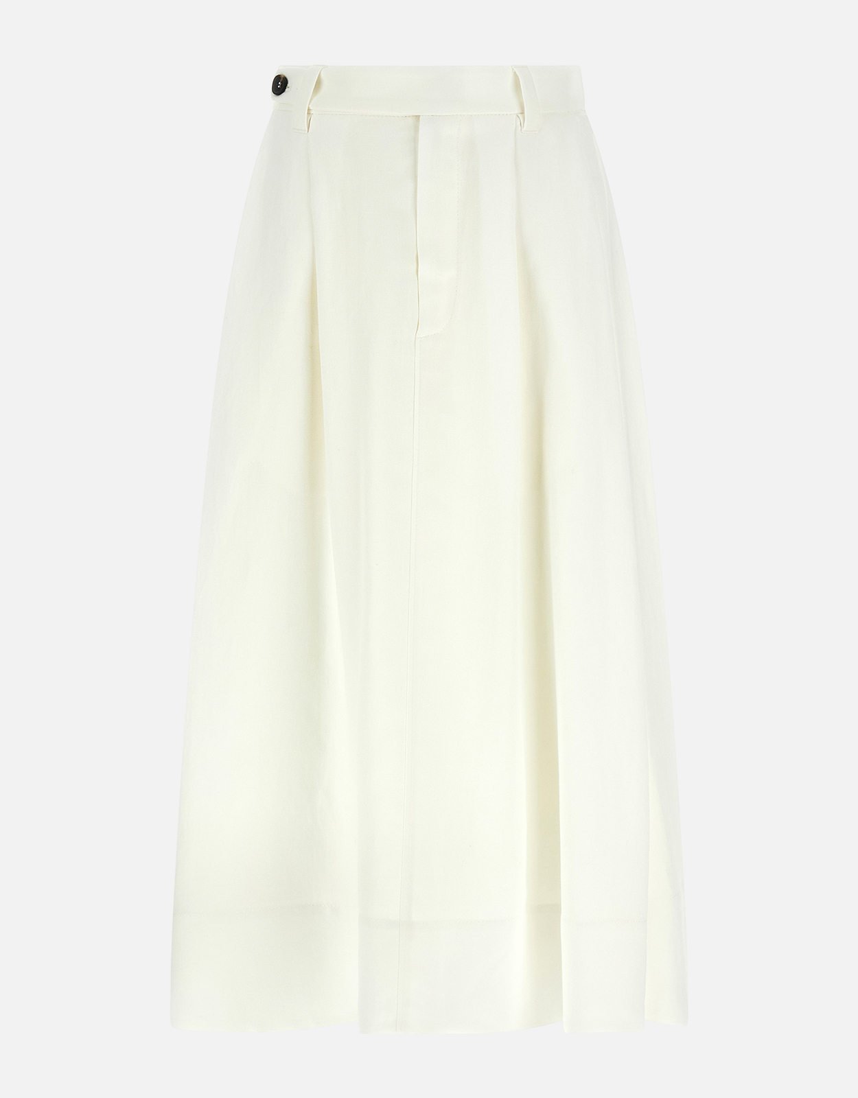 BRUNELLO CUCINELLI Brunello Cucinelli Sartorial Viscose Linen Flared Midi Skirts - IT 42　Brunello Cucinelli サルトリアル ビスコース リネン フレア ミディ スカート -