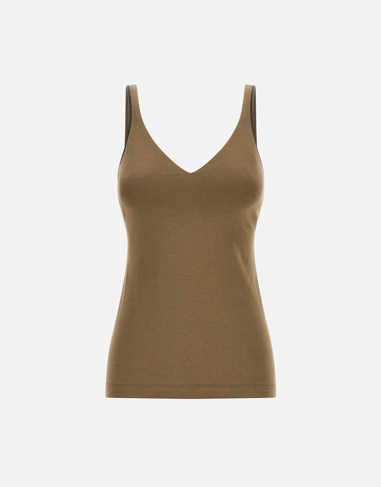 Brunello Cucinelli ジャージーストレッチコットンVネックロー・バック