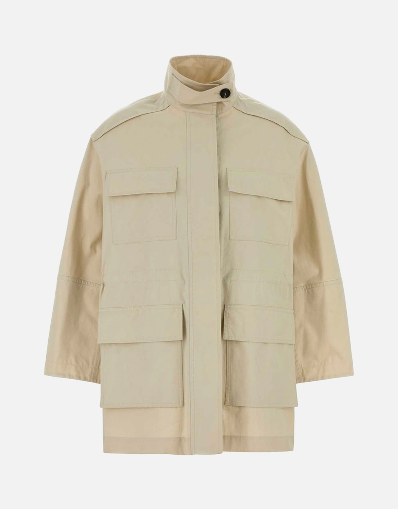 Brunello Cucinelli サンドコットン混紡ハイネックジャケット (すべて