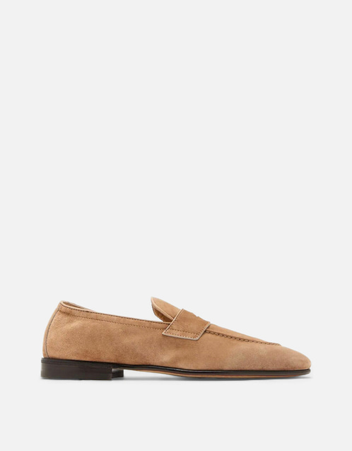 Brunello Cucinelli メンズスエードソフトペニーローファー (すべての
