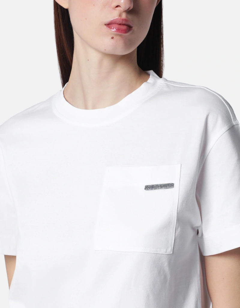 Brunello Cucinelli ホワイトコットンTシャツ (トップス) IFCHIC.COM