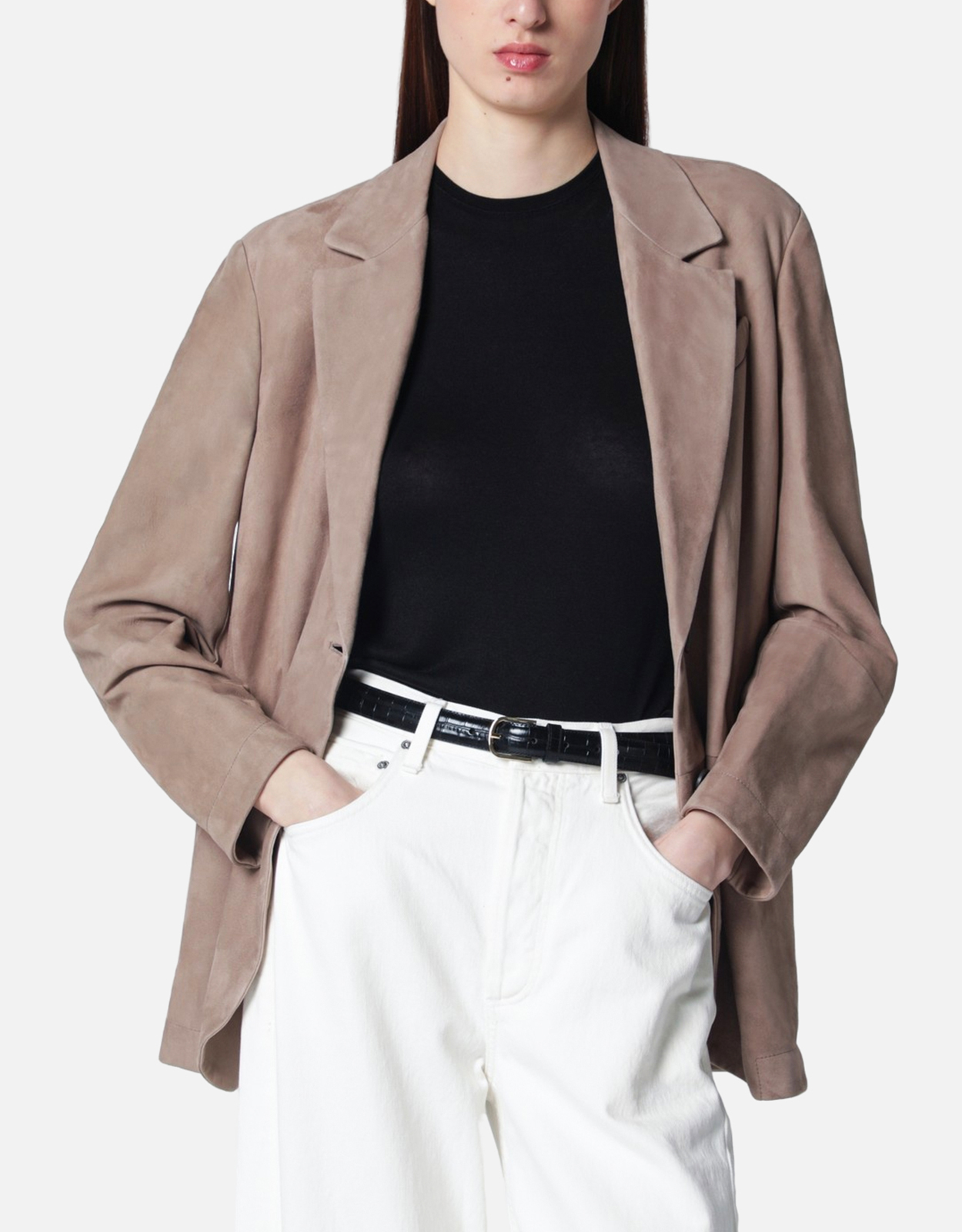BRUNELLO CUCINELLI Brunello Cucinelli Light Brown Suede Single Breasted Blazer　Brunello Cucinelli ライトブラウン スエード シングルブレスト ブレザー